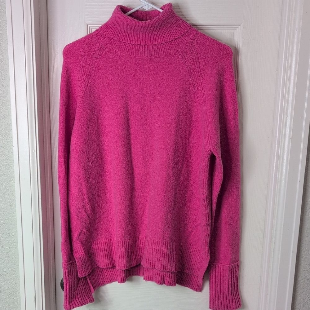 J. Crew Pink Turtleneck Sweater Wool  Alpaca Blend